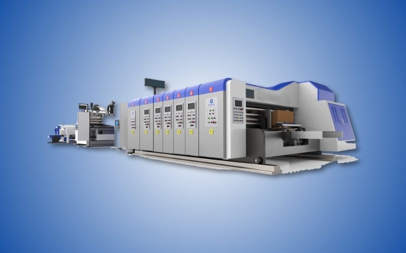 Lead Edge Printer Slotter Die Cutter with inLine Folder gluer